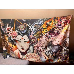Third Eye Tapestries 60" x 90" Rainbow Geisha Tapestry by Android Jones